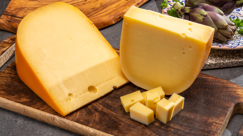 blocks of gouda cheese