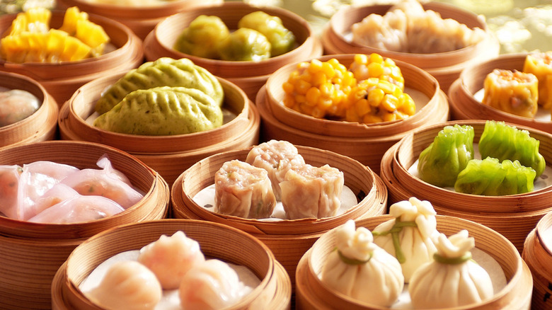 Assorted dim sum baskets