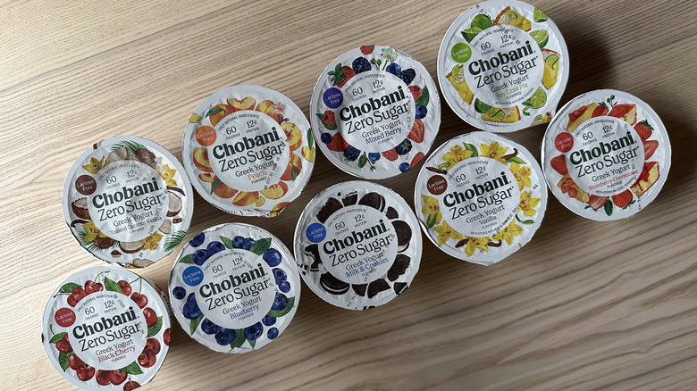 Chobani Zero Sugar Greek yogurt flavors