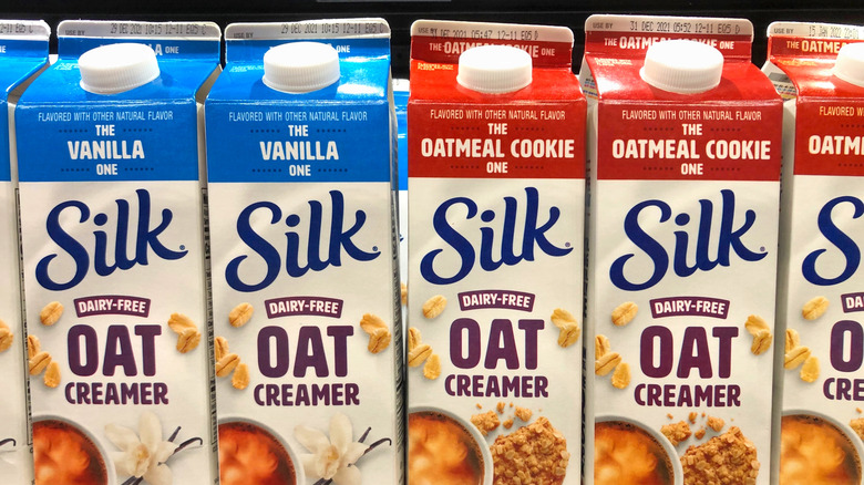 Cartons of Silk Dairy-Free Oat Creamer, The Oatmeal Cookie One