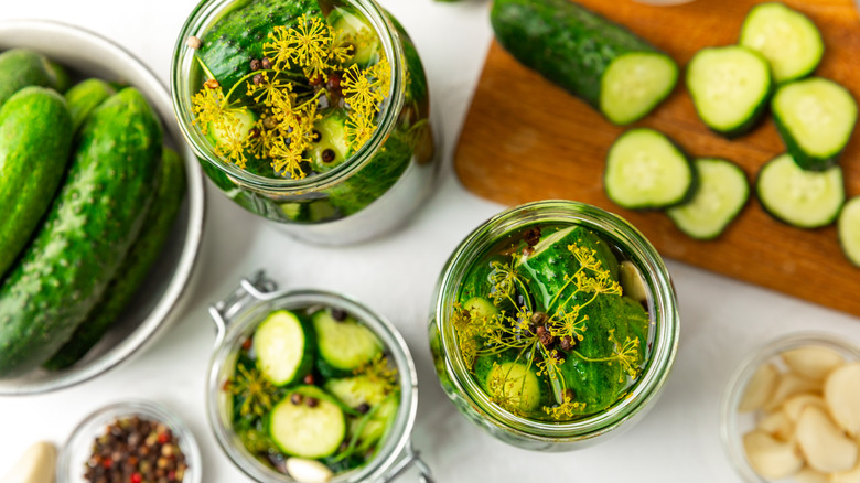 Cucumbers, pickles, and spices