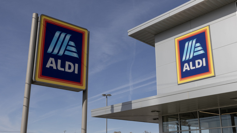 Aldi store with signage