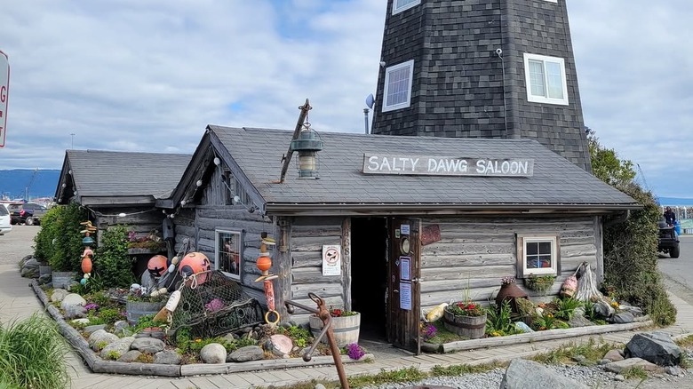 The Salty Dawg Saloon building in Homer, AK