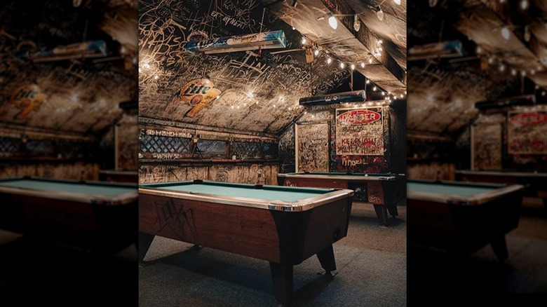 Pool table at the White Water Tavern