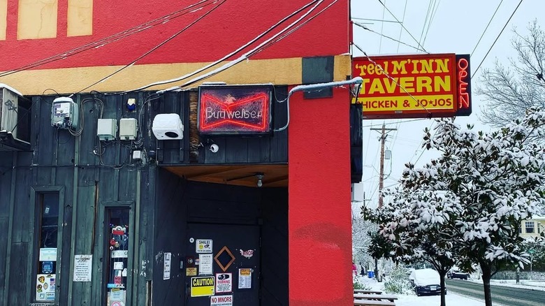 Reel M Inn in the snow