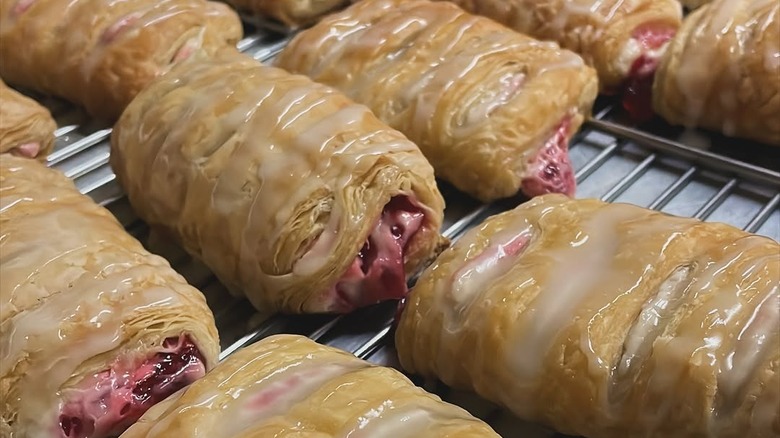 stuffed Donuts from Sunny's Donuts on cooling rack