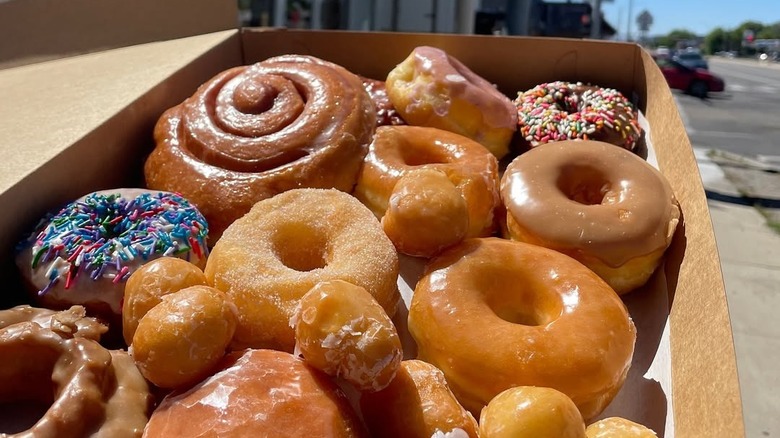 Box of assorted donuts