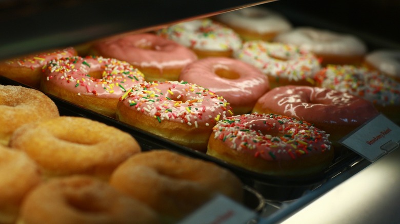 Donuts on display