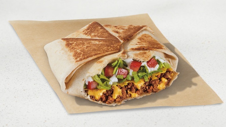 Taco Bell Crunchwrap Supreme on table