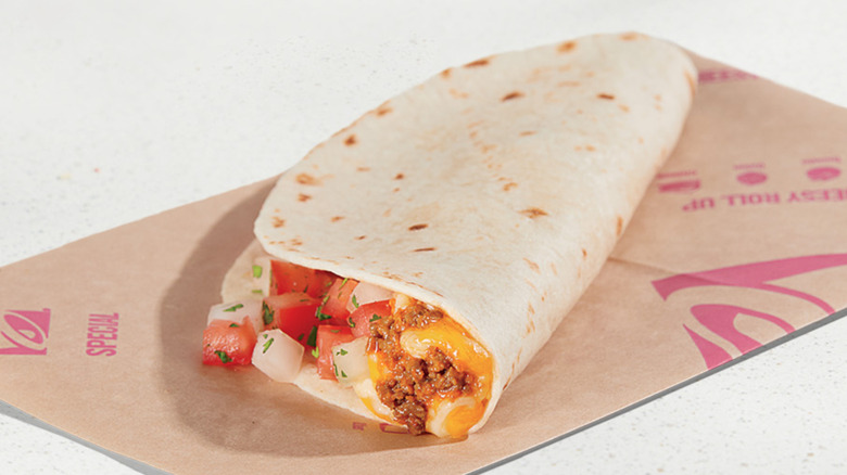 Taco Bell Meximelt on table