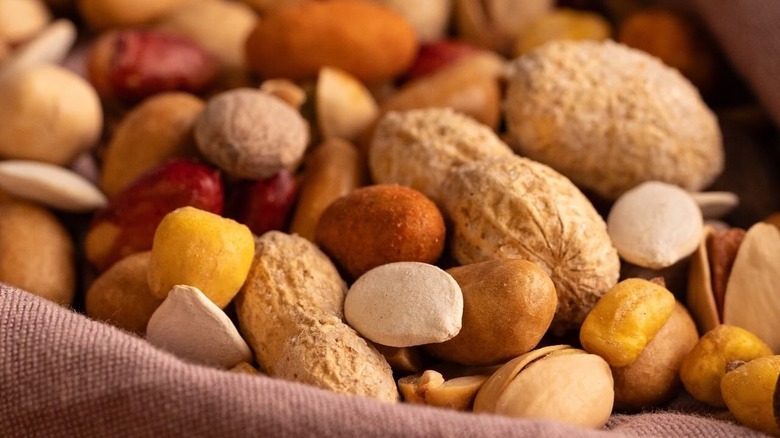 Roasted mixed nuts and pumpkin seeds