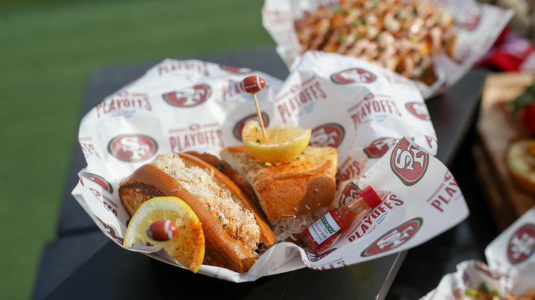 crab sammy platter at 49ers game
