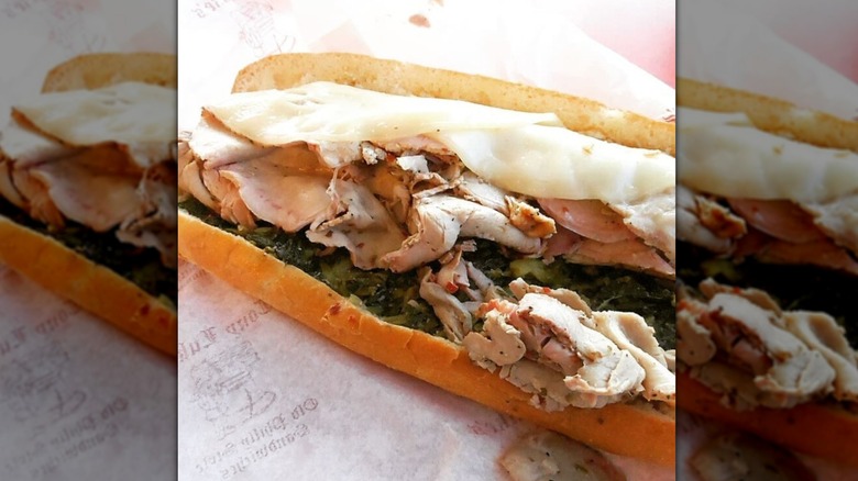 closeup philly roast park italian sandwich