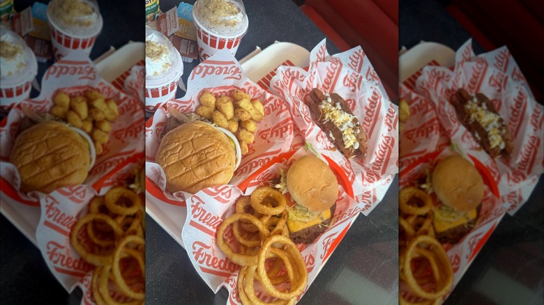Freddy's Frozen Custard & Steakburgers food spread