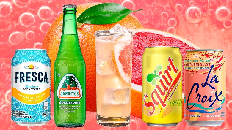 variety of grapefruit sodas