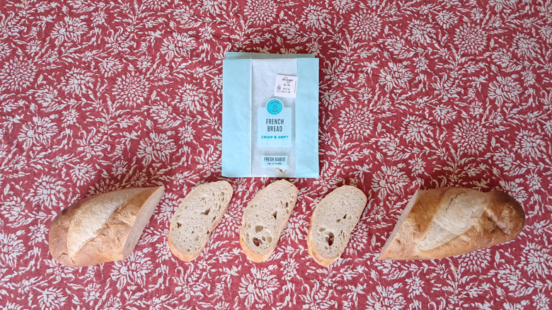 Kroger's French loaf cut into slices