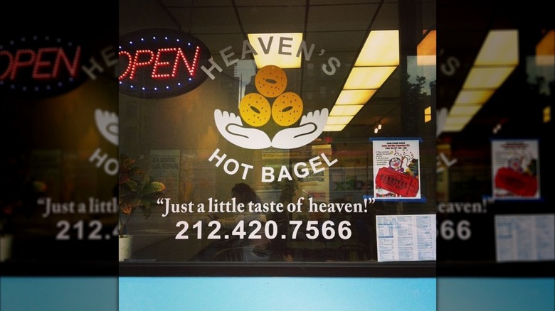 window of Heaven's Hot Bagels