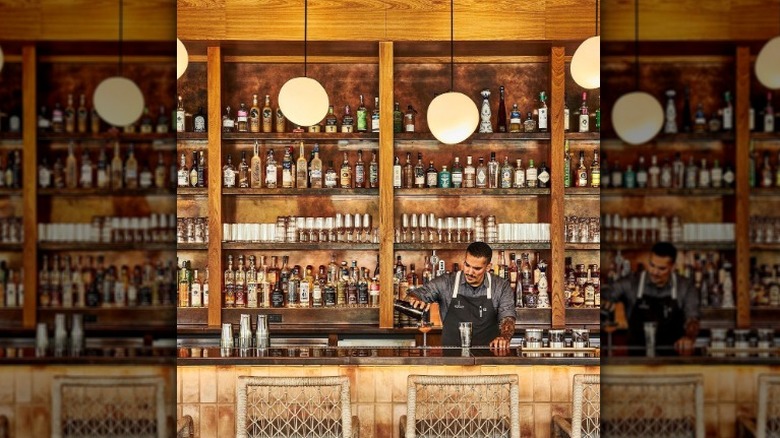 bartender pouring drink