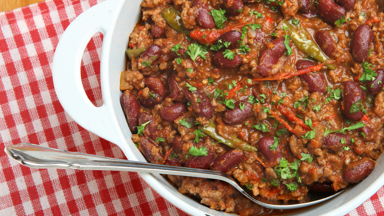 pot of fall chili