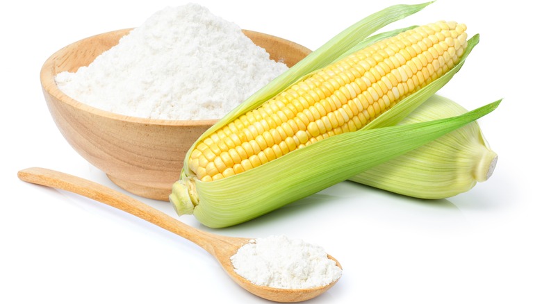 bowl of cornstarch and corn 