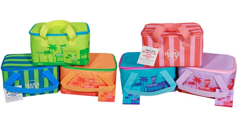 All six styles of the Trader Joe's Mini Insulated Tote Summer Collection