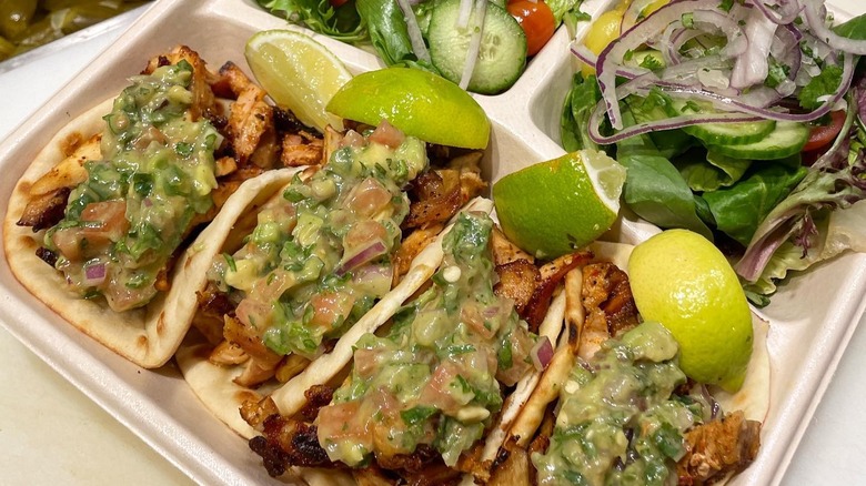 Chicken shawarma tacos from Anwar's Kitchen