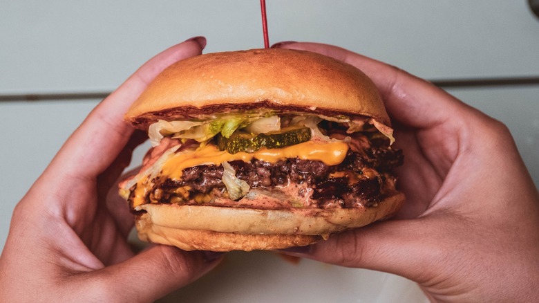 Hands holding a HiHo Double