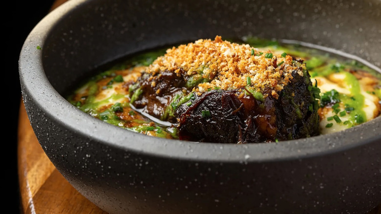 Root beer-braised short ribs dish from Two Hommés
