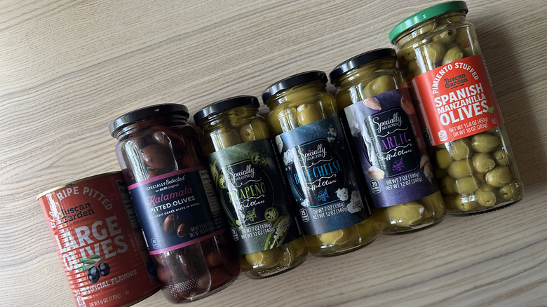 jars of Aldi olives