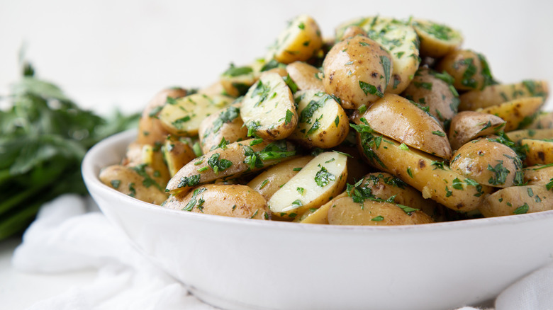 potatoes in a bowl