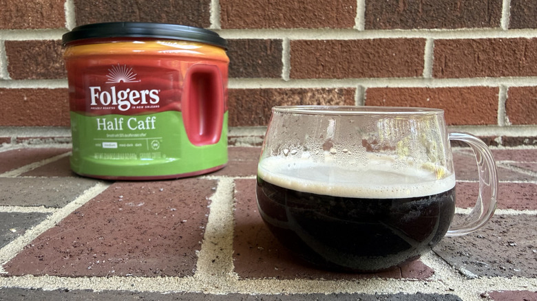 coffee container with black coffee