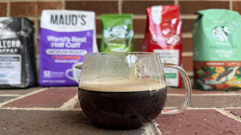 black coffee served in mug