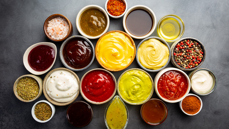 assorted condiments