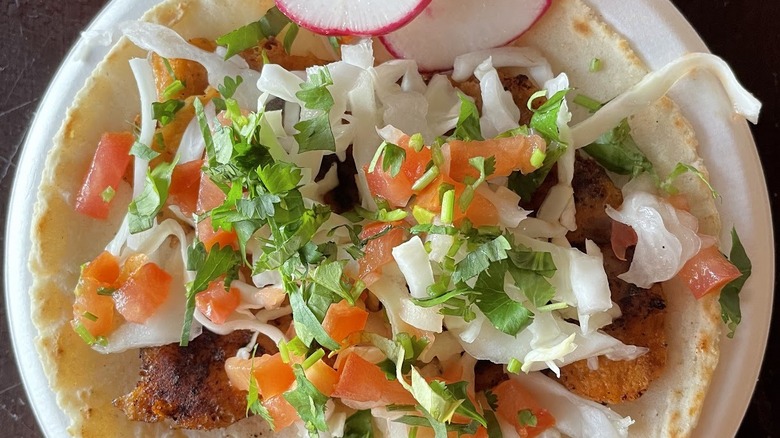 Oshi salmon tacos from El Borracho at Pike Place Market