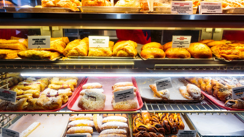 Piroshky Piroshky pastry case at Pike Place Market