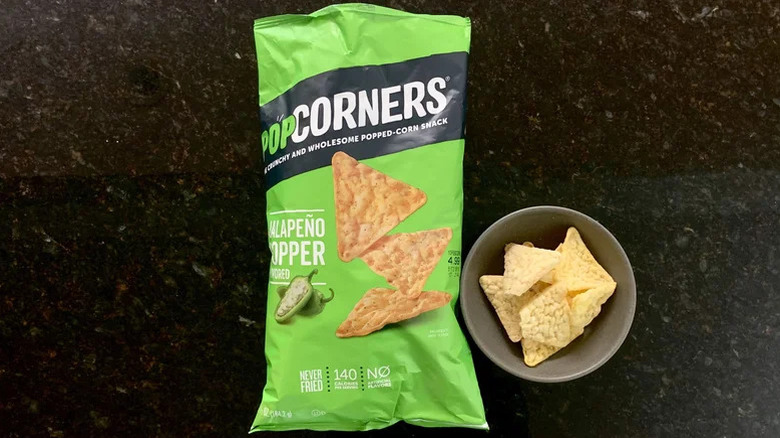 bag of PopCorners jalapeno popper next to chips in a bowl