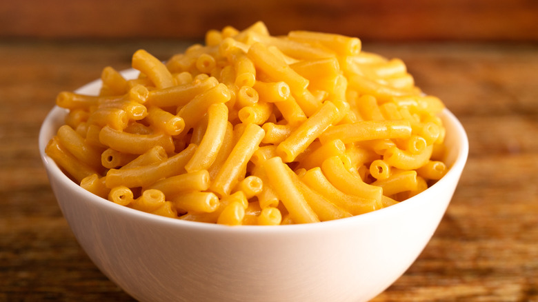 Mac and cheese in a bowl