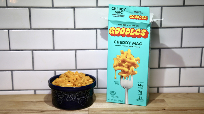 A box of Goodles mac and cheese
