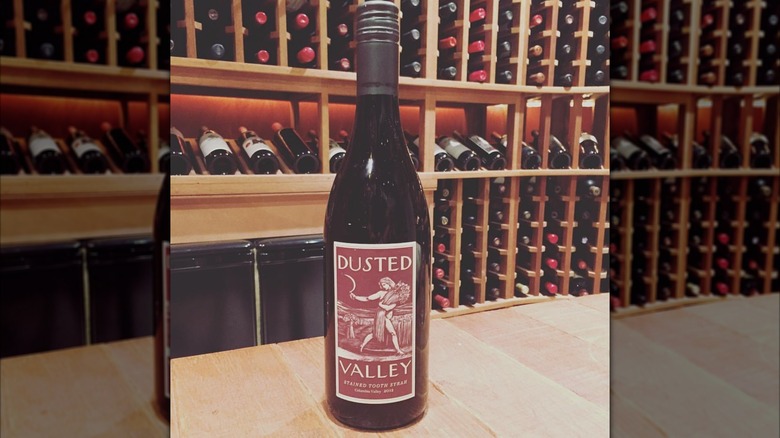 bottle of wine in wine shop
