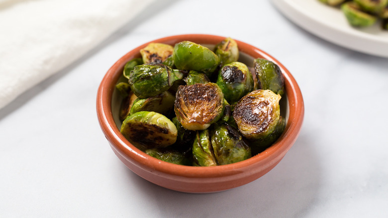sauteed Brussels sprouts in dish