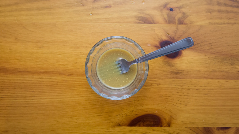 maple Dijon glaze in bowl
