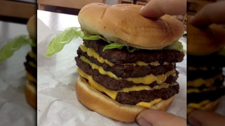 The Meat Cube burger from Wendy's secret menu