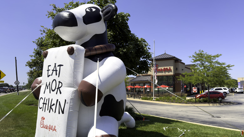 Inflatable sign at Chick-fil-A