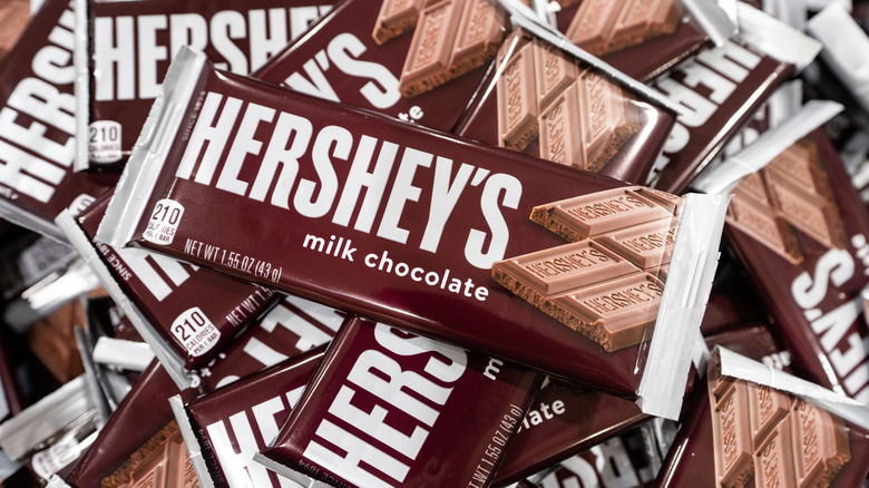 batch of Hershey's Milk Chocolate Candy Bars