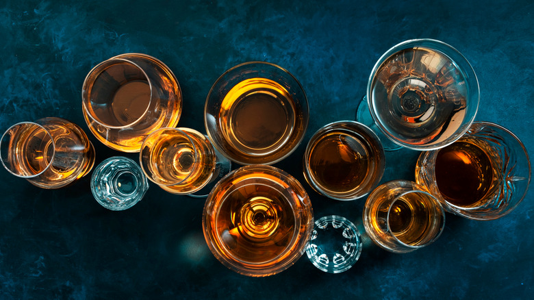 Collection of whisky glasses