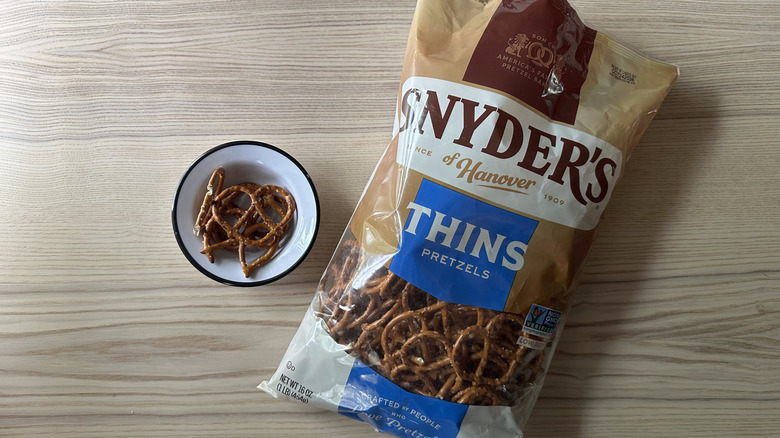 Snyder's thins in a bag and bowl