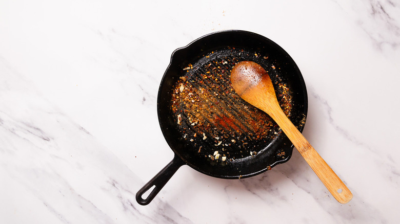 Skillet with toasted spices