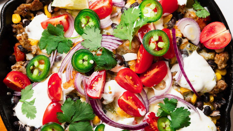 Close up on Southwest sweet potato skillet