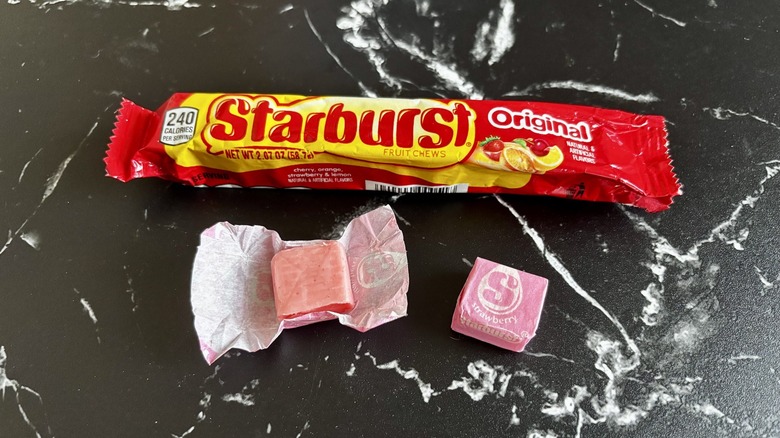 strawberry flavored Starburst candy