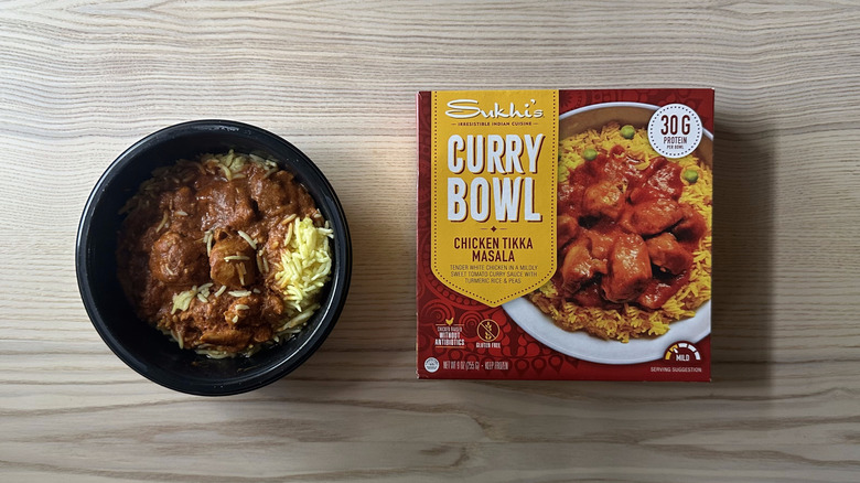chicken tikka masala in a microwavable bowl